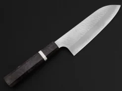 ORYOKI Allzweckmesser SPG2 Migaki Tsuchime Santoku 180, Birke