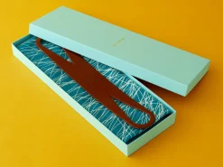 ORYOKI Baumwolltasche Furoshiki Tsuru, blau, 100 cm
