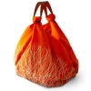 ORYOKI Baumwolltasche Furoshiki Tsuru, orange, 100 cm