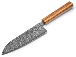 ORYOKI Damastmesser Santoku 170 SG2, 63 Lagen, Olive