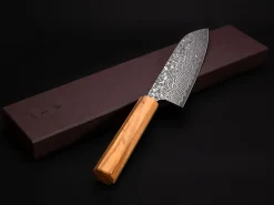 ORYOKI Damastmesser Santoku 170 SG2, 63 Lagen, Olive