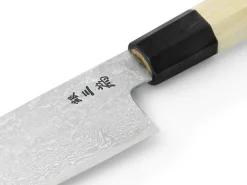 ORYOKI Damastmesser Santoku 180, Silver Steel
