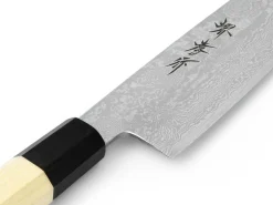 ORYOKI Damastmesser Santoku 180, Silver Steel