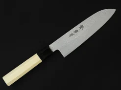 ORYOKI Damastmesser Santoku 180, Silver Steel