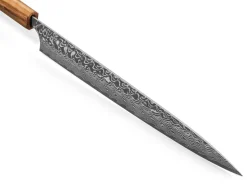 ORYOKI Damastmesser Sujihiki 270 SG2, 63 Lagen, Olive