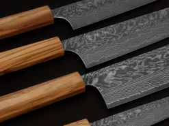 ORYOKI Damastmesser Sujihiki 270 SG2, 63 Lagen, Olive