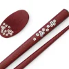 ORYOKI Essstäbchen Set mit Ablage Sakura, Purple Heart