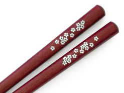ORYOKI Essstäbchen Set mit Ablage Sakura, Purple Heart