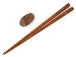 ORYOKI Essstäbchen Set mit Ablage Tonbo, Granadillo
