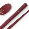 ORYOKI Essstäbchen Set mit Ablage Tonbo, Purple Heart