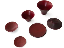 ORYOKI Geschirr-Set Tsumugi, 6-teilig, rot