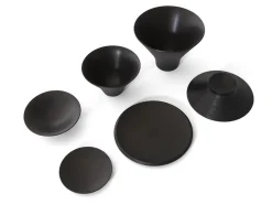 ORYOKI Geschirr-SetTsumugi, 6-teilig, schwarz