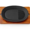 ORYOKI Gusseisen Grillpfanne Oval