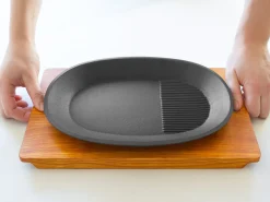 ORYOKI Gusseisen Grillpfanne Oval
