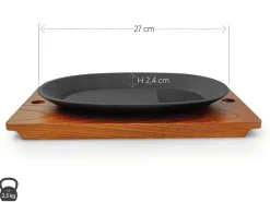 ORYOKI Gusseisen Grillpfanne Oval