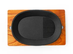 ORYOKI Gusseisen Grillpfanne Oval