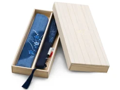 ORYOKI Handfächer Aino-cho, Blau