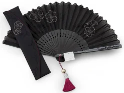 ORYOKI Handfächer Eien, schwarz