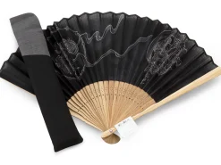 ORYOKI Handfächer Fujin Raijin, Donner-Gott, schwarz