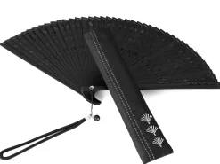 ORYOKI Handfächer Kuroi taki, schwarz
