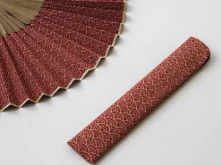 ORYOKI Handfächer Seikaiha, Rot