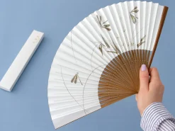 ORYOKI Handfächer Tsubame, weiß