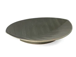 ORYOKI HAZARA Leaf Banryoku, Servierplatte L, grün
