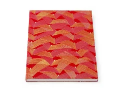 ORYOKI Japanbuch Tokyo Memo, Chiyogami Saitenspiel auf Rot, 17 x 22 cm