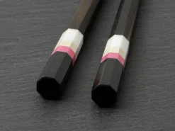 ORYOKI Japanische Essstäbchen Midnight Paris, Ebenholz, mit Ablage
