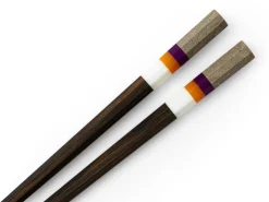 ORYOKI Japanische Essstäbchen Valencia Scent, Ebenholz, mit Ablage