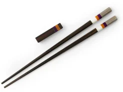 ORYOKI Japanische Essstäbchen Valencia Scent, Ebenholz, mit Ablage