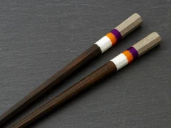 ORYOKI Japanische Essstäbchen Valencia Scent, Ebenholz, mit Ablage