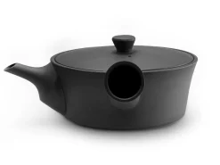 ORYOKI Japanische Kyusu Sencha 320, Banko Yaki, 320 ml, schwarz