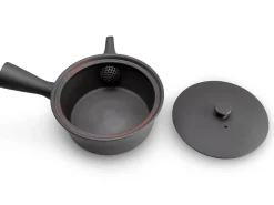 ORYOKI Japanische Kyusu Sencha 320, Banko Yaki, 320 ml, schwarz