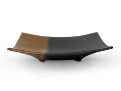 ORYOKI Japanischer Teller Sou, schwarz-gold, 2 Größen
