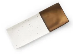 ORYOKI Japanische Servierplatte Sou, weiß-gold, 2 Größen