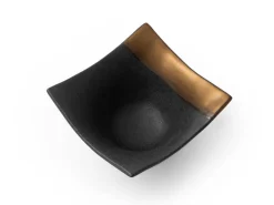 ORYOKI Japanische Soßenschale Sou, schwarz-gold