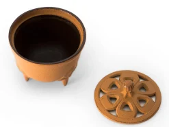 ORYOKI Japanisches Räuchergefäß Sakura, Gusseisen orange