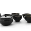 ORYOKI Japanisches Teeservice Kuro Hiramaru, 6-teilig