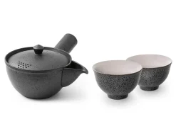 ORYOKI Japanisches Teeservice Siboridashi Kokurei, 3-teilig, Banko Yaki