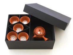 ORYOKI Japanisches Teeservice, 6-teilig, Kyusu Tokoname Sakura Momo