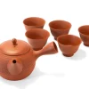 ORYOKI Japanisches Teeservice, 6-teilig, Kyusu Tokoname Tobikanna Shu