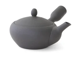 ORYOKI Japanisches Teeservice Teppachu Kurokusube, 3-teilig, Banko Yaki