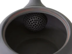 ORYOKI Japanisches Teeservice Teppachu Kurokusube, 3-teilig, Banko Yaki