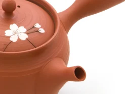 ORYOKI Japanische Teekanne Tokoname Sakura Momo mit Geschenkbox
