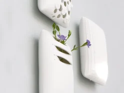 ORYOKI Japanische Vase Act/ slit, weiß