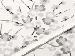 ORYOKI Japanpapier Chiyogami, Blütenäste grau-elfenbein