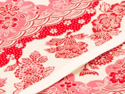 ORYOKI Japanpapier Chiyogami, Blütenwolken rot/rosa