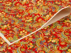 ORYOKI Japanpapier Chiyogami, Blumenstrauß auf Rot