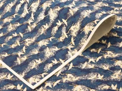 ORYOKI Japanpapier Chiyogami, Kraniche auf Blau